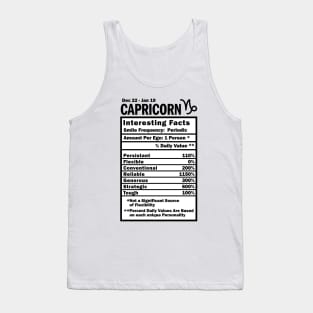 Capricorn Zodiac Personality Traits - Male Female Gender Neutral Tank Top